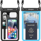 [Up to 10"] Large Waterproof Phone Pouch Bag - 2 Pack Waterproof Phone Case for iPhone 16 15 14 Pro Max Galaxy S25 S24 Ultra, IPX8 Cellphone Water Protector Pouch Beach Essentials Travel Must Haves