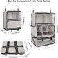 TABITORA Travel Portable Hanging Shelves Closet Organizer Packing Luggage Storage with Multifunctional and Foldable Invisible Compartment,Lightweight, for Suitcase, RV,Closet…lightgrey,XXL
