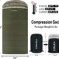 0 Degree Sleeping Bag 100% Cotton Flannel XXL for Adults Big and Tall Cold Weather Winter Zero Degree Camping,Free Compression Sack