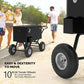 VINGLI 80 Quart Wagon Rolling Cooler Ice Chest, w/Long Handle and 10" Wheels, Portable Beach Patio Party Bar Cold Drink Beverage, Outdoor Park Cart on Wheels