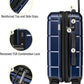KYME Hardside Expandable Carry On Luggage 22x14x9 Airline Approved 20 Inch Hardshell Carry On Suitcase with Wheels TSA Lock Small Travel Rolling Luggage with Cup Holder for Women Men Navy