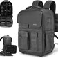 Cwatcun Camera Backpack Waterproof Camera Bag, Multi-Functional Travel Photography Bag Camera Case with 15.6" Laptop Compartment and Tripod Holder for Canon/Nikon/Sony SLR/DSLR/Mirrorless Camera