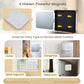 Makeup Train Case with Magnetic LED Mirror Makeup Organizer Box Travel Cosmetic Case with 3 Colors LED Mirror Portable Vanity Make up Suitcase with Lockable Keys Dividers Brush Holder, Silver
