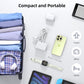 USB C Charger Block, 100W GaN 6 Port PD USB C QC USB A Wall Charger Adapter Plug Cube, Super Fast Type C Charging Station Hub for iPhone 16 15 14 13 12 Pro Max iPad Samsung Pixel 5ft Extension Cord