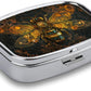 Metal 2 Compartment Pill Organizer Travel Friendly Portable Compact Pill Box Cute Pill Case to Hold Vitamins,Fish Oil,Supplements,Meds,Tablet for Purse,Pocket. (Bee)