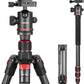 NEEWER 66"/168cm Carbon Fiber Tripod for Camera with 360° Panorama Ball Head, 1/4" Arca QR Plate, Portable Bag, Compact Travel Tripod Monopod for DSLR Video Camcorder, Max Load 26.5lb/12kg, N55C