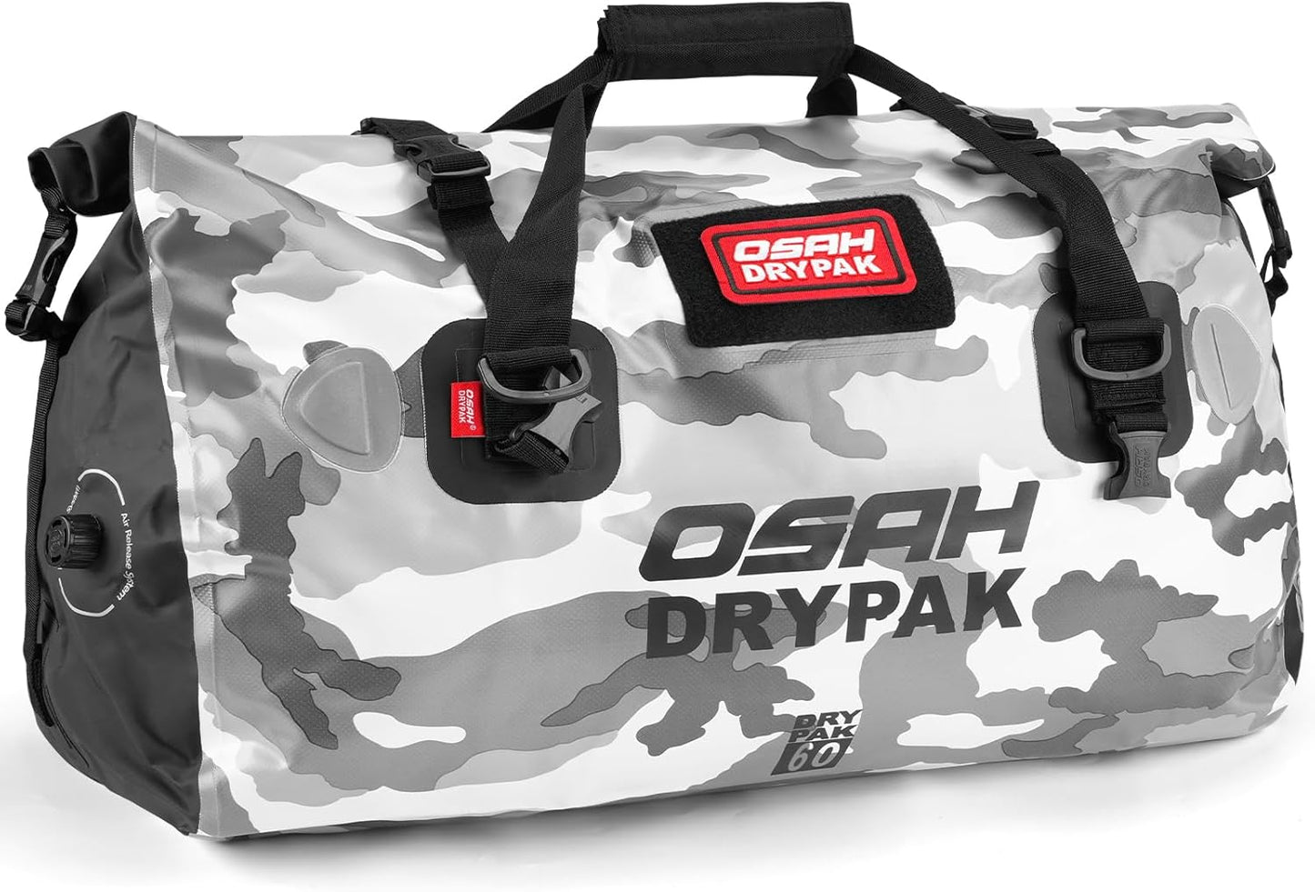 Waterproof Duffel Bag - Motorcycle Dry Bag Tail Bag with Large Storage Space, Waterproof Luggage Duffle Bags with Outer Mesh Zipper Pocket for Camping, Kayaking, Fishing & Traveling - Roamly