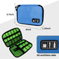 Electronics Travel Organizer,Portable Waterproof Electronic Travel Storage Bag for Small Charging Cord Storage,Charger,SD Card etc,for Travel,Business- Blue Green