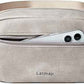2L Fanny Packs Everywhere Belt Bag Small Fashion Crossbody Waist Pack Faux Leather Waterproof Sling Chest Bag For Women Trendy Grey