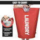 DOKEHOM 125L X-Large Collapsible Washing Laundry Basket Bag (7 Colors) for Bedroom, Fabric (Red, XL)