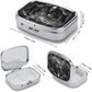 Metal 2 Compartment Pill Organizer Travel Friendly Portable Compact Pill Box Cute Pill Case to Hold Vitamins,Fish Oil,Supplements,Meds,Tablet for Purse,Pocket. (Dark Stage)
