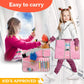 PILLANI Kids Travel Tray for Car - Car Seat Tray for Kids Travel, Road Trip Essentials Must Haves - Carseat Table Roadtrip Activities - Toddler Lap Desk Organizer for Airplane - Pack of 2, Pink