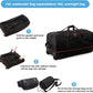 Vomgomfom Wheeled Collapsible Duffel Bag,110L-140L Expandable Checked Luggage, No-Telescopic-Handle with Anti-Burst Zipper & Reinforced Frame,Black-red - Roamly