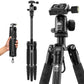 SIRUI Lightweight Carbon Fiber Travel Tripod, 6kg Load Capacity Compact Camera Support with Carry Bag, Portable for DSLR Mirrorless Cameras, Max Height 54" for Hiking Vacation Vlogging