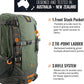 SPIKA Hunting Backpacks for Men, 25L Green Hunting Day Pack with Water Bladder, Removable Waist Belt, Rifle Holder, Internal Ammo Storage and Rain Cover