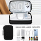 FYY Electronic Organizer, Large Travel Cable Organizer Bag Pouch Electronic Accessories Carry Case Portable Waterproof Double Layers All-in-One Storage Bag for Cable, Cord, Charger, Phone, Black