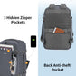 ECOHUB Travel Backpack for Men Women, Carry on Backpack with USB Charging Hole, Spirit Airlines Personal Item Bag Flight Approved, 15.6 Inch Laptop Backpack with Anti Theft Pockets, 30L, Grey