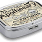 Metal 2 Compartment Pill Organizer Travel Friendly Portable Compact Pill Box Cute Pill Case to Hold Vitamins,Fish Oil,Supplements,Meds,Tablet for Purse,Pocket. (Apothecary)