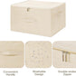 ANMINY Storage Bins with Zipper Lids 36 Qt Lidded Fabric Storage Boxes Baskets Cubes with Handles Collapsible Washable Cotton Linen Closet Shelf Clothes Organizer Containers - Beige, Large
