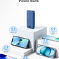 20000mAh Ultra-Portable-Charger-Power-Bank with Built in Cables&AC Wall Plug,PD20W USB-C Fast Charging Cell Phone Charger Battery Pack,LED Display Travel Battery Bank for All iPhone,Samsung,Android