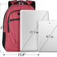BIKROD Unisex Rose Laptop Backpack, Suitable for College Students, 17-inch Laptop Compartment, Spacious Interior, USB Charging Port, Anti-Theft Design, Comfortable Back Panel