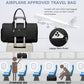Weekender Travel Duffle Bag for Women - Overnight Bags with Wet Pocket Toiletry Bags Carry on Bag with Shoe Compartment Weekend Yoga Gym Traveling Hospital Bags for Labor and Delivery Black