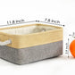 TheWarmHome Small Storage Bins Basket - Small Storage Baskets for Organizing Shelves, Fabric Storage Cubes Organizer for Changing Table Clothes Shoes Sock Towel Dog Toy,Decorative Basket Gift