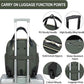 EMPSIGN Underseat Carry On Wheeled - 16" Carry on Bag with Wheels Multi-functional Lightweight Rolling Bag Overnight Weekender Small Suitcase for Women Men Travel Business, Army Green-Gold Zipper