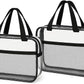 XEWEA 2PCS Middle TSA Approved Clear Travel Toiletry Bags for Men Women, Transparent Makeup Cosmetic Bag with Handle Zipper, Waterproof PVC Quart Organizer Pouch for Airport Airline Essential, Balck - Roamly