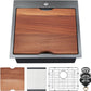 21 x 20 x 10 Drop-in Kitchen Sink - 16 Gauge Gunmetal Black Stainless Steel Workstation Single Bowl With Cutting Board