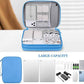 FYY Electronic Organizer, Extra Large Travel Cable Organizer Bag Pouch Portable Waterproof Double Layers All-in-One Storage Bag for iPad, Cable, Power Bank, Laptop Charger for Office/Home, Cyan