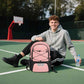 LARIPOP Basketball Bag, Sports Backpack with Ball Holder & Shoe Compartment, Water Resistant Gym Bag for Soccer Volleyball Travel