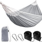 ANYOO Cotton Hammock Portable Camping Hammocks for Hanging Sturdy Garden Comfortable Fabric Hammock with Tree Straps Up to 660lbs with Travel Bag for Camping Outdoor/Indoor Patio Backyard