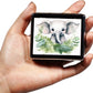 Silver Vintage Pill Box 7 Day Metal Pill Box with Mirror and 8 Compartments Cute Travel Pill Organizer for Purse (Elephant Baby)