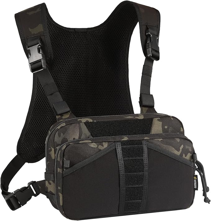 Fishing Chest Pack, Fly Fishing Bag for Men and Women, Tackle and Fly Boxes Storage Pack, Hunting Binocular Pack
