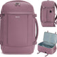 ECOHUB Travel Backpack for Women, Carry on Backpack with USB Charging Hole, Spirit Airlines Personal Item Bag Flight Approved, 15.6 Inch Laptop Backpack with Anti Theft Pockets, 30L, Pink