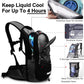 Insulated Hydration Backpack Pack with 3L BPA Free Leak Proof Water Bladder, Large Storage Lightweight Hiking Daypack with Waist Pouches & Cooler Layer, for Running, Biking, Camping, Festival - Roamly