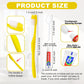 100pcs Disposable Toothbrushes with Toothpaste and Floss,Yellow Bulk Single Use Toothbrush Floss Pick Individually Wrapped Disposable Travel Toothbrushes Kit for Homeless,Airbnb,Hotel,Guest