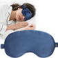 100% Mulberry Silk Sleep Mask, Ultra-Soft Light Blocking Eye Cover for Travel & Rest(NavyBlue)