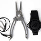 danco Titanium Dual Cutter 7" Fishing Plier, Fishing Line and Wire Cutter, Saltwater Safe, Fresh/Saltwater Fishing, Sheath and Lanyard Included