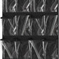 Simple Houseware 24 Pockets Large Clear Pockets Over The Door Hanging Shoe Organizer, Black (56" x 22.5")