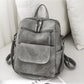 PU Leather Backpack Purse for Women Fashion Multipurpose Design Handbag Ladies Shoulder Bags Travel Backpack Grey