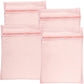 4-Piece Pink Large Durable Organic Cotton Mesh Laundry Bags with Sturdy Zippers and Breathable Mesh are Delicate Laundry Bags for Underwear, Clothes, Pants and Socks