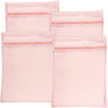 4-Piece Pink Large Durable Organic Cotton Mesh Laundry Bags with Sturdy Zippers and Breathable Mesh are Delicate Laundry Bags for Underwear, Clothes, Pants and Socks