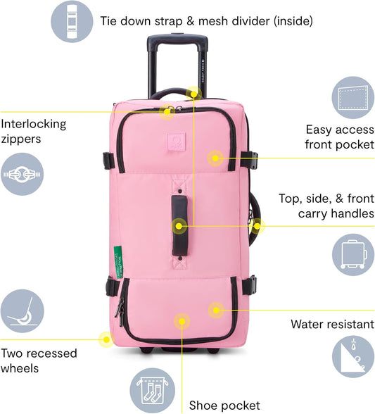 United Colors of Benetton Now Two Wheeled Rolling Duffel Bag - Roamly