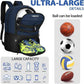 LARIPOP Soccer Backpack Soccer Bag with Ball Holder & Shoe Compartment Youth Sports Equipment Training Bag
