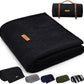 100% Wool Blanket, 62" x 86", Warm, Thick, Washable, Military Wool Blanket, Great for Camping, Outdoors, Sporting Events, Survival Kits,Carbon Black