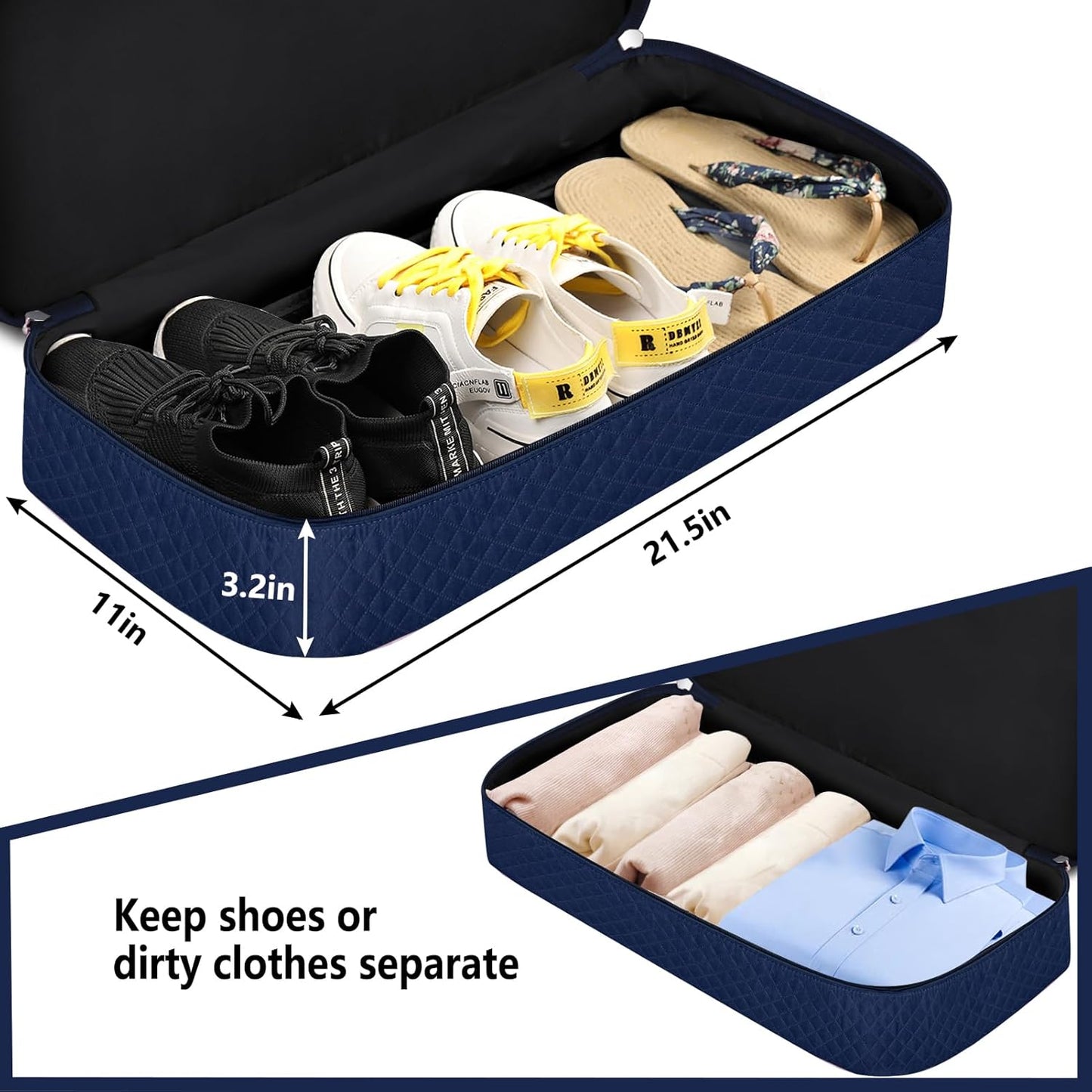 Weekender Bag for Women, Travel Duffel Bag Carry On Overnight Bag with Shoe Compartment Large Nylon Travel Weekend Tote Bag - Roamly
