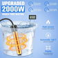 2026 Upgraded Portable Camping Shower with Heater,2000W Camping Water Heater with Shower Head 3 Spray Modes,6000mAh Rechargeable Camping Shower Pump with LED Display,Outdoor Heated Camp Shower for Car