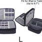 BUBM 3pcs Double Layer Electronic Organizer, Travel Gadgets Bag for Cables, External Flash Drive, Mouse, Memory Card, Power Bank and More, Compact and Multi-purpose, Black